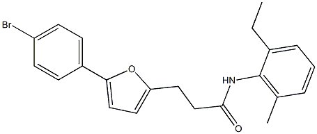 3-[5-(4-bromophenyl)furan-2-yl]-N-(2-ethyl-6-methylphenyl)propanamide Struktur