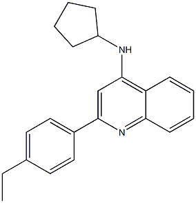 N-cyclopentyl-2-(4-ethylphenyl)quinolin-4-amine Struktur