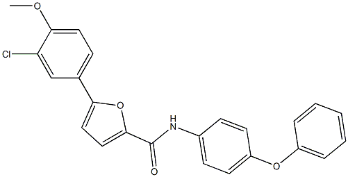 5-(3-chloro-4-methoxyphenyl)-N-(4-phenoxyphenyl)furan-2-carboxamide Struktur