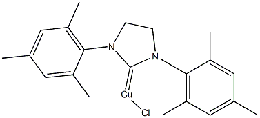 Copper, [1,3-bis(2,4,6-trimethylphenyl)-2-imidazolidinylidene]chloro- Struktur