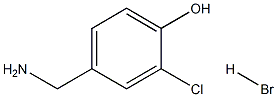 4-(aminomethyl)-2-chlorophenol hydrobromide Struktur