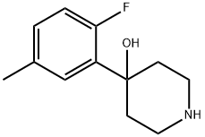 4-Piperidinol, 4-(2-fluoro-5-methylphenyl)- Struktur