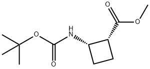 methyl (1R,2S)-2-(tert-butoxycarbonylamino)cyclobutanecarboxylate Struktur