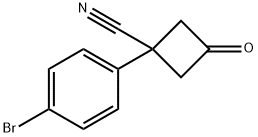 1-(4-bromophenyl)-3-oxoCyclobutanecarbonitrile Struktur