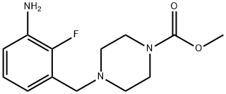 4-(3-Amino-2-fluoro-benzyl)-piperazine-1-carboxylic acid methyl ester Struktur