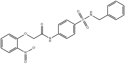 N-{4-[(benzylamino)sulfonyl]phenyl}-2-(2-nitrophenoxy)acetamide Struktur