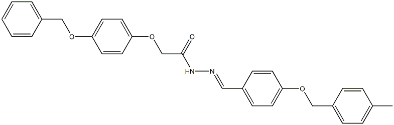 2-[4-(benzyloxy)phenoxy]-N'-[(1Z)-{4-[(4-methylphenyl)methoxy]phenyl}methylidene]acetohydrazide Struktur