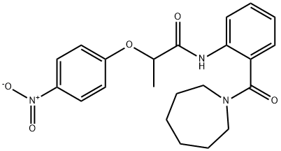 N-[2-(1-azepanylcarbonyl)phenyl]-2-(4-nitrophenoxy)propanamide Struktur