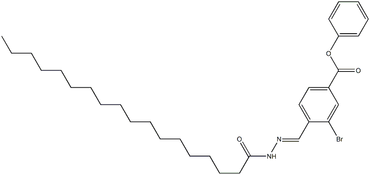 4-[(1Z)-(octadecanamidoimino)methyl]phenyl 3-bromobenzoate Struktur