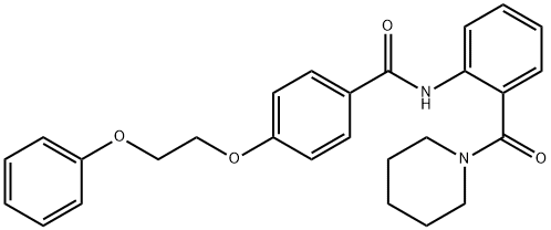 4-(2-phenoxyethoxy)-N-[2-(1-piperidinylcarbonyl)phenyl]benzamide Struktur