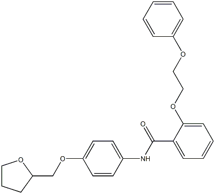 2-(2-phenoxyethoxy)-N-[4-(tetrahydro-2-furanylmethoxy)phenyl]benzamide Struktur