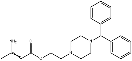 2-(4-diphenylmethyl-1-piperazinyl)ethyl 3-aminocrotonate Struktur