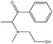 2-[(2-Hydroxyethyl)(methyl)amino]-1-phenyl-1-propanone Struktur