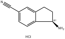 (1R)-1-AMINOINDANE-5-CARBONITRILE HCL Struktur