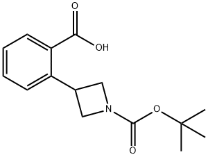 1-Azetidinecarboxylic acid, 3-(2-carboxyphenyl)-, 1-(1,1-dimethylethyl) ester Struktur