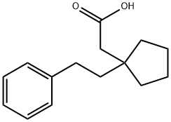 Cyclopentaneacetic acid, 1-(2-phenylethyl)- Struktur