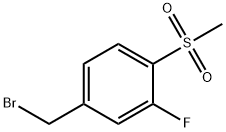 3-FLUORO-4-(METHYLSULPHONYL)BENZYL BROMIDE Struktur