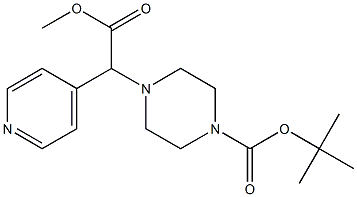 2-(4-Boc-piperazino)-2-(4-pyridyl)acetic  acid  methyl  ester Struktur