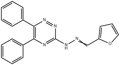 2-furaldehyde (5,6-diphenyl-1,2,4-triazin-3-yl)hydrazone Struktur