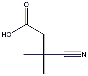 3-cyano-3,3-dimethylpropanoic acid Struktur