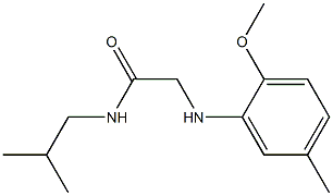 2-[(2-methoxy-5-methylphenyl)amino]-N-(2-methylpropyl)acetamide Struktur