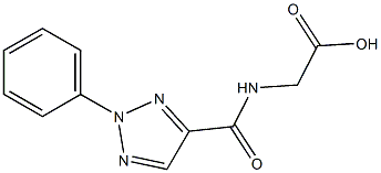 2-[(2-phenyl-2H-1,2,3-triazol-4-yl)formamido]acetic acid Struktur