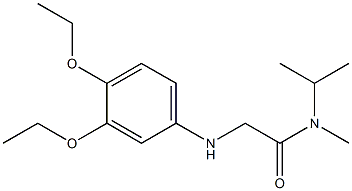 2-[(3,4-diethoxyphenyl)amino]-N-methyl-N-(propan-2-yl)acetamide Struktur