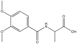 2-[(3,4-dimethoxybenzoyl)amino]propanoic acid Struktur