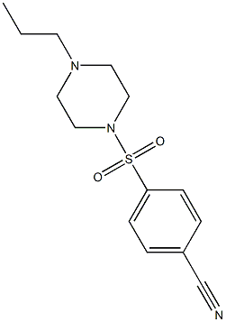 4-[(4-propylpiperazin-1-yl)sulfonyl]benzonitrile Struktur