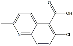 6-CHLORO-2-METHYLQUINOLINE-5-CARBOXYLIC ACID Struktur