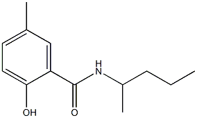 2-hydroxy-5-methyl-N-(pentan-2-yl)benzamide Struktur