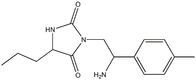 3-[2-amino-2-(4-methylphenyl)ethyl]-5-propylimidazolidine-2,4-dione Struktur