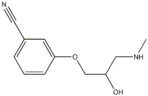 3-[2-hydroxy-3-(methylamino)propoxy]benzonitrile Struktur