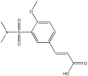 3-[3-(dimethylsulfamoyl)-4-methoxyphenyl]prop-2-enoic acid Struktur