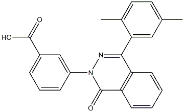 3-[4-(2,5-dimethylphenyl)-1-oxophthalazin-2(1H)-yl]benzoic acid Struktur