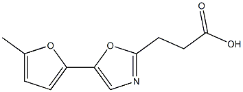 3-[5-(5-methylfuran-2-yl)-1,3-oxazol-2-yl]propanoic acid Struktur