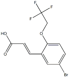 3-[5-bromo-2-(2,2,2-trifluoroethoxy)phenyl]prop-2-enoic acid Struktur