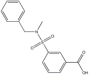 3-[benzyl(methyl)sulfamoyl]benzoic acid Struktur