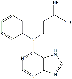 3-[phenyl(7H-purin-6-yl)amino]propanimidamide Struktur