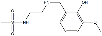 N-(2-{[(2-hydroxy-3-methoxyphenyl)methyl]amino}ethyl)methanesulfonamide Struktur