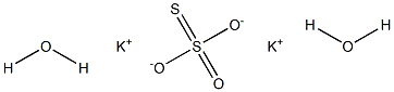 Potassium thiosulfate dihydrate Struktur