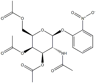 2-Nitrophenyl2-acetamido-3,4,6-tri-O-acetyl-2-deoxy-b-D-galactopyranoside Struktur