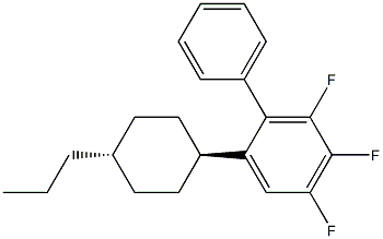 3,4,5-trifluoro-1-(trans-4-propylcyclohexyl)phenyl benzene Struktur