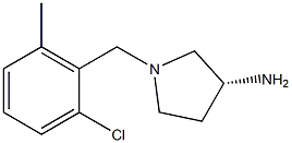 (3R)-1-(2-chloro-6-methylbenzyl)pyrrolidin-3-amine Struktur