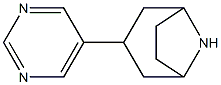 3-pyrimidin-5-yl-8-azabicyclo[3.2.1]octane Struktur