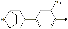 5-(8-azabicyclo[3.2.1]oct-3-yl)-2-fluoroaniline Struktur