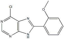 6-chloro-8-(2-methoxyphenyl)-9H-purine Struktur