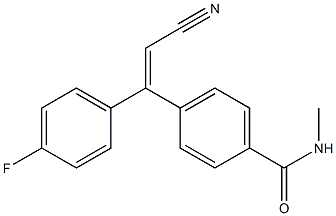 4-[(E)-2-Cyano-1-(4-fluorophenyl)vinyl]-N-methylbenzamide Struktur