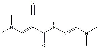 N'-[2-cyano-3-(dimethylamino)acryloyl]-N,N-dimethylhydrazonoformamide Struktur