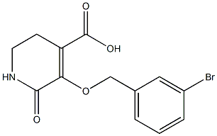 5-[(3-bromobenzyl)oxy]-6-oxo-1,2,3,6-tetrahydro-4-pyridinecarboxylic acid Struktur